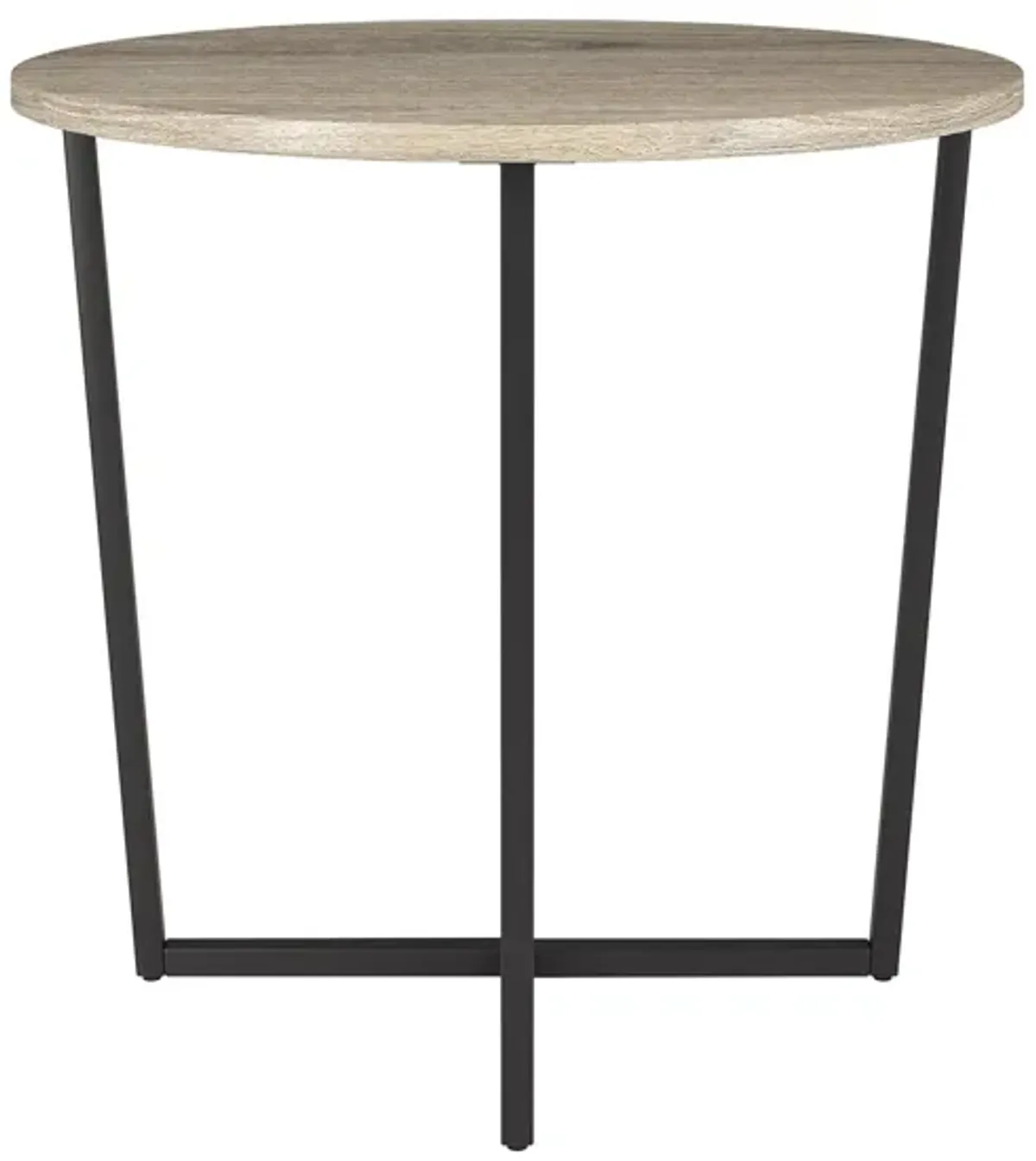 Greer Side Table in Blackened Bronze/Antiqued Gray Oak by Hudson & Canal