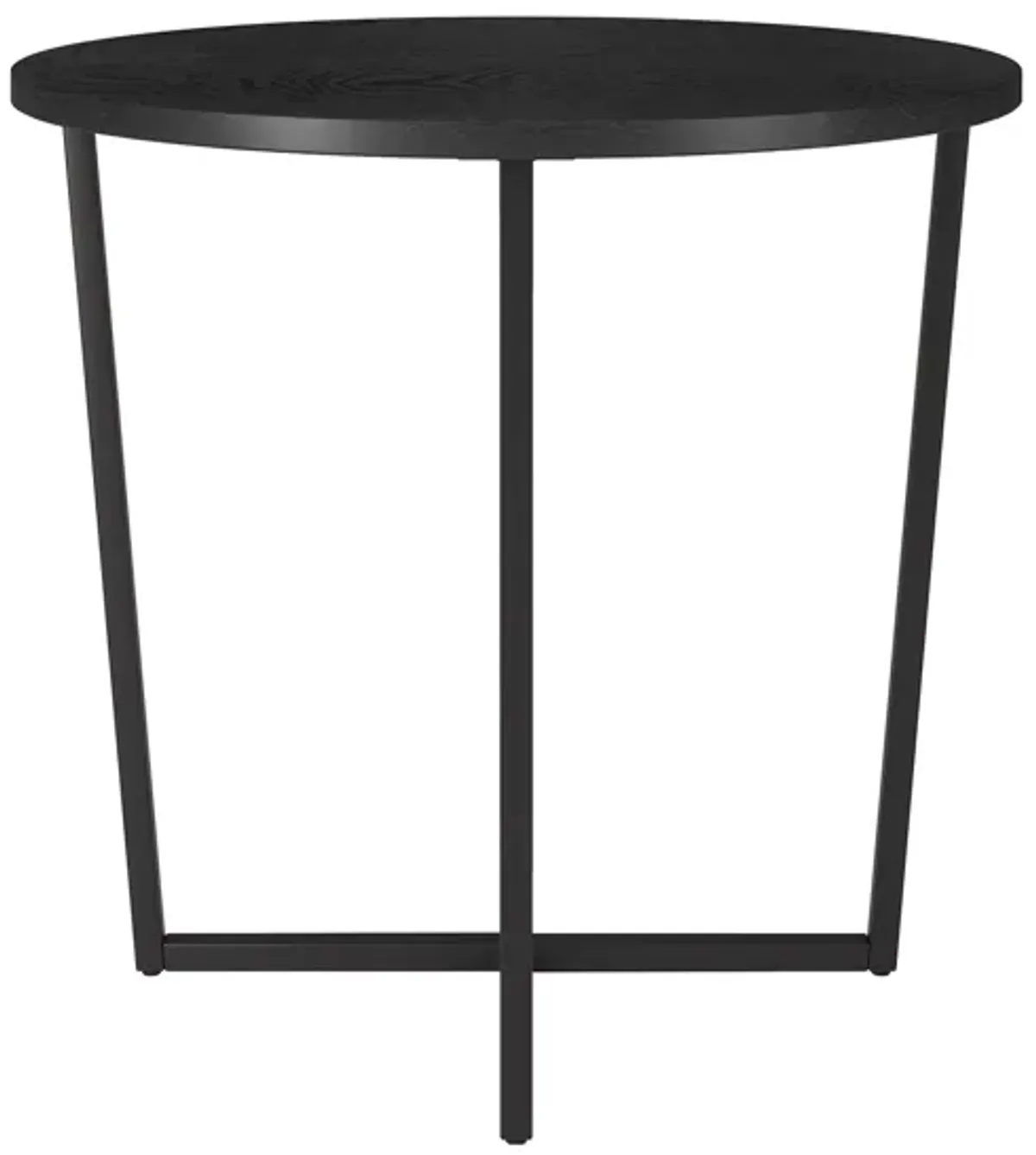 Greer Side Table in Blackened Bronze/Black Grain by Hudson & Canal