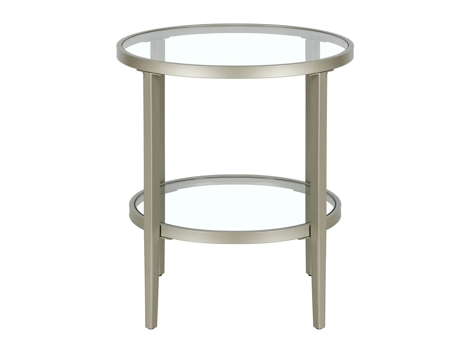 Tocher Side Table in Satin Nickel by Hudson & Canal