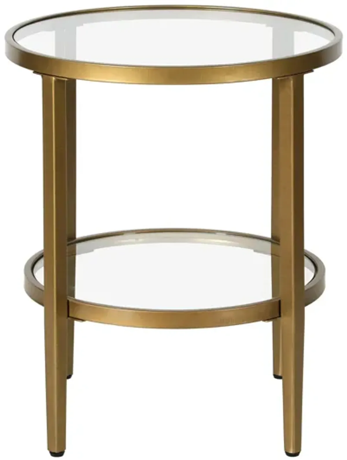 Tocher Side Table in Antique Brass by Hudson & Canal