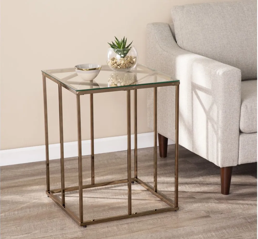 Shaftesbury End Table in Champagne by SEI Furniture