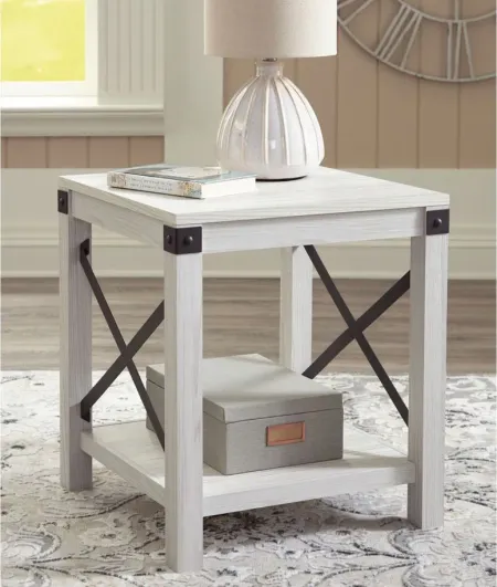 Wells Square End Table in Whitewash by Ashley Furniture