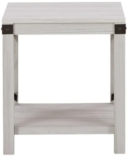 Wells Square End Table in Whitewash by Ashley Furniture