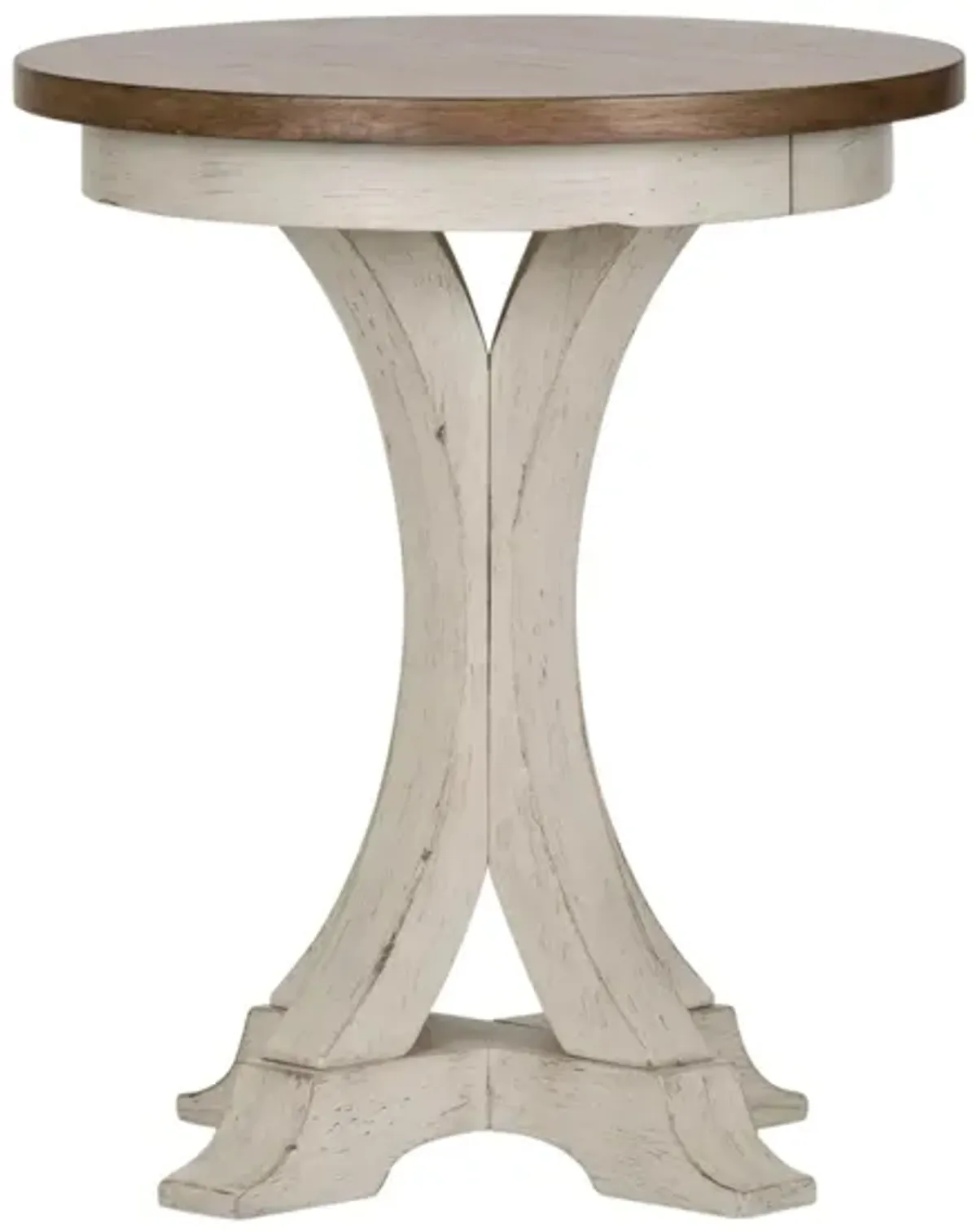 Farmhouse Reimagined Round Chairside Table