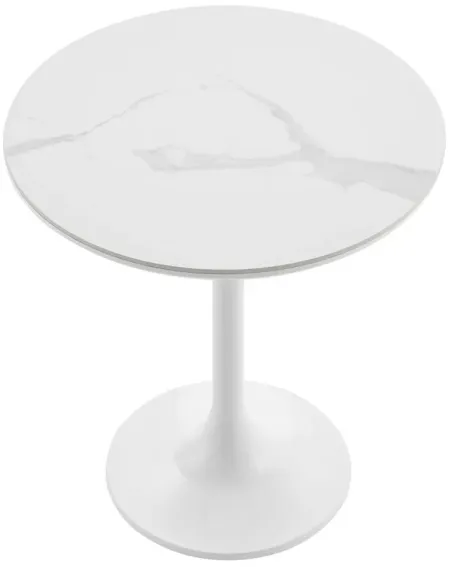 Astrid 20" Side Table in White by EuroStyle