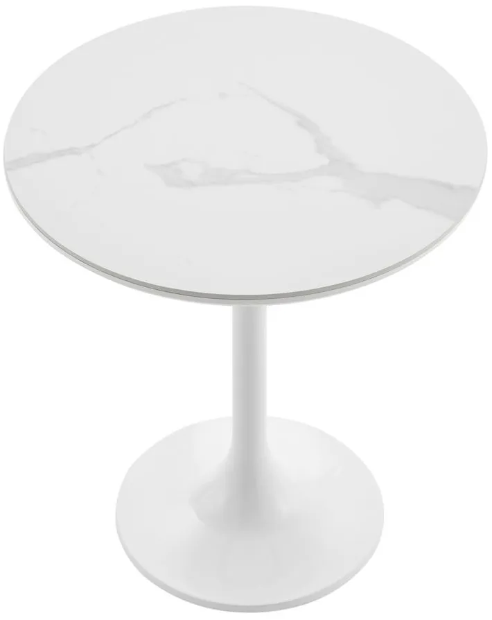 Astrid 20" Side Table in White by EuroStyle