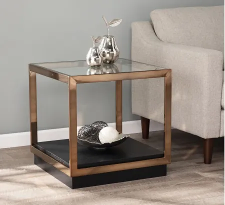 Bedfordshire Square End Table in Champagne by SEI Furniture