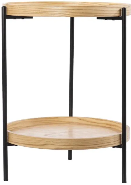 Cantwell Round End Table in Natural by SEI Furniture