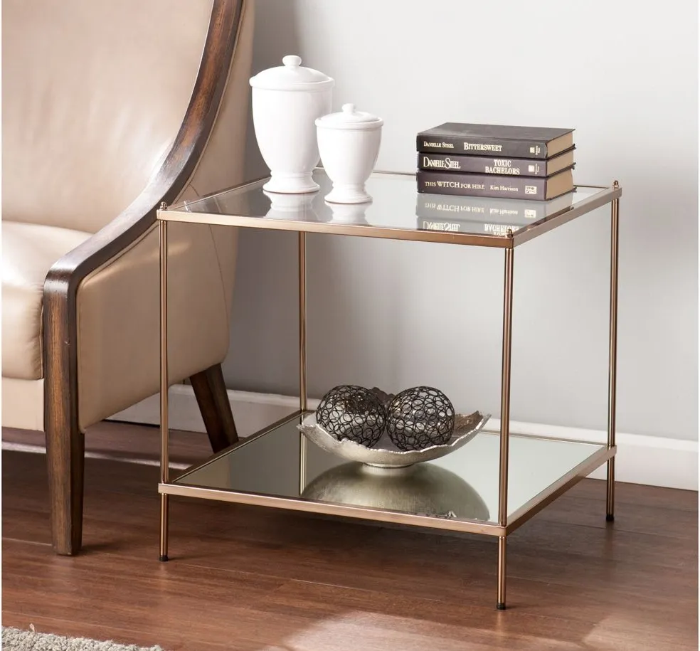 Jameson End Table in Gold by SEI Furniture