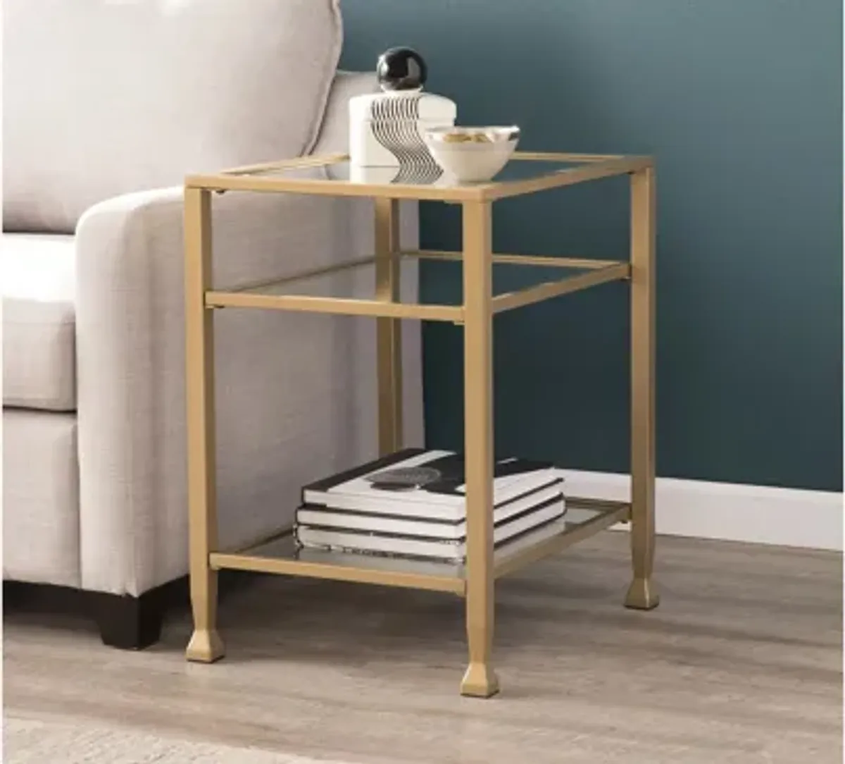 Bexley Metal/Glass End Table