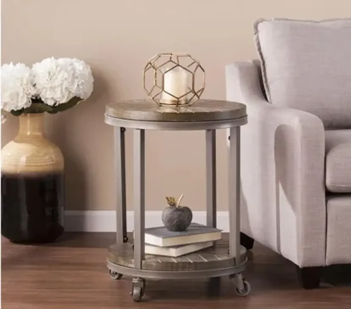 Taylor Urban Industrial Round End Table