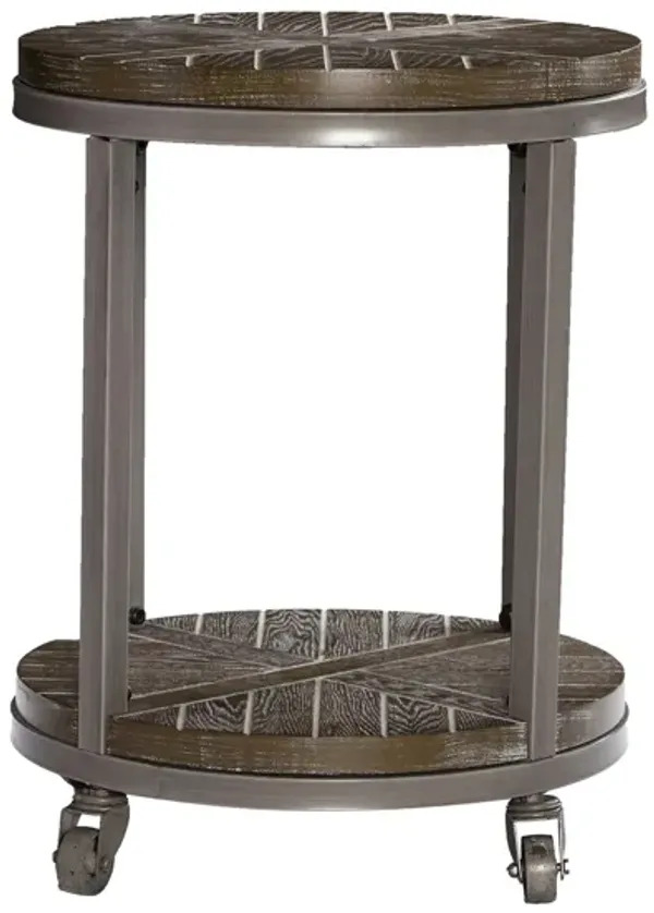 Taylor Urban Industrial Round End Table
