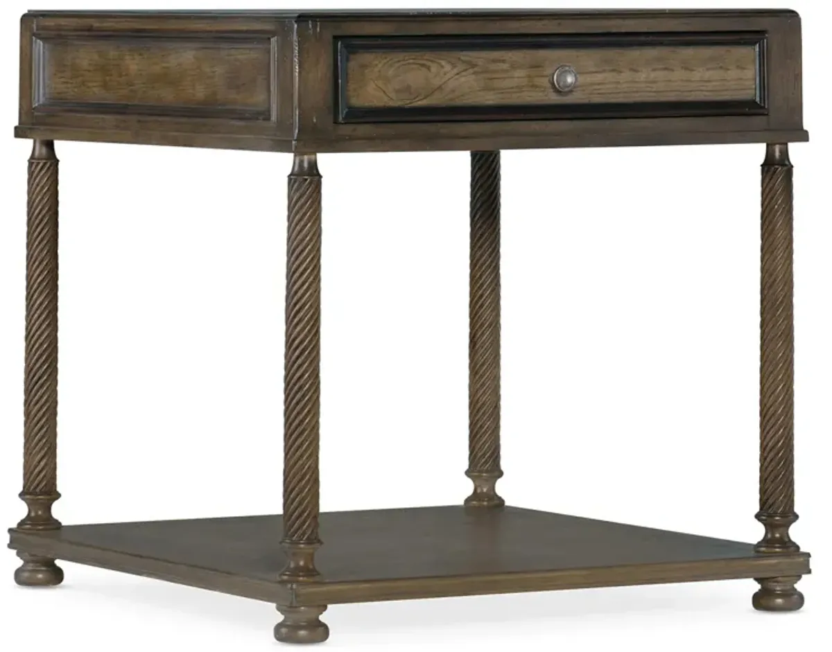 Vera Cruz Rectangular End Table in Brown by Hooker Furniture