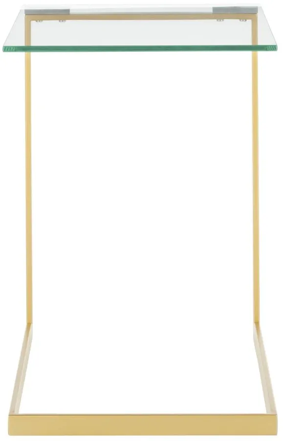 Zenn End Table in Gold, Clear by Lumisource