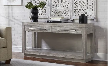 Alexandra Solid Wood Rectangular Console in Rustic Latte by Bellanest