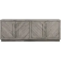 Alexandra Solid Wood 74" Media Console in Rustic Latte by Bellanest