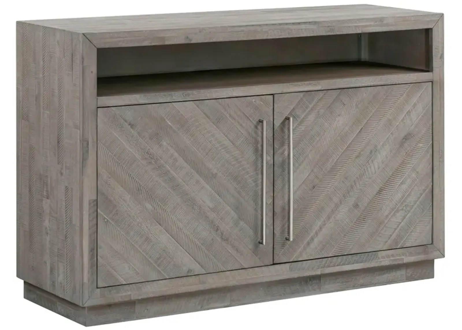 Alexandra Solid Wood 54" Media Console in Rustic Latte by Bellanest