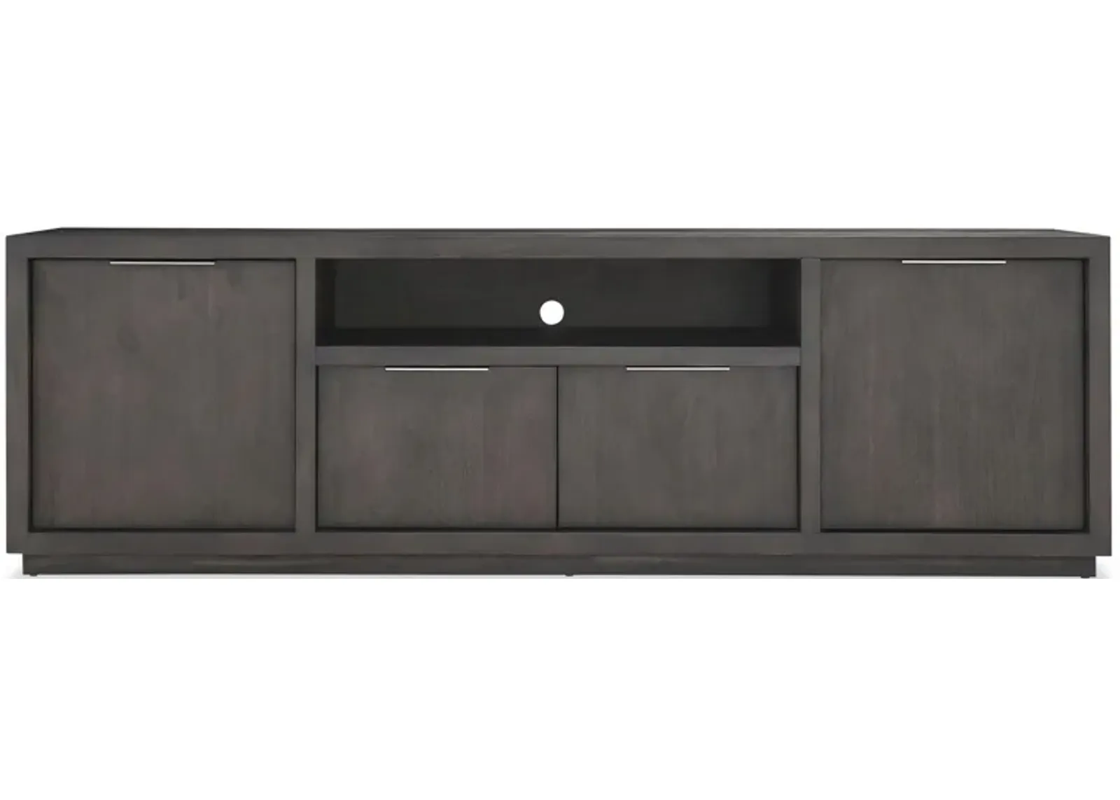 Oxford Solid Wood 84" Media Console in Black Drifted Oak by Bellanest