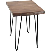 Nature's Live Edge Rectangular Chairside Table in Rich Brown by Jofran