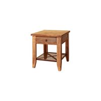 Antique Square End Table in Antique Distressed by International Furniture Direct