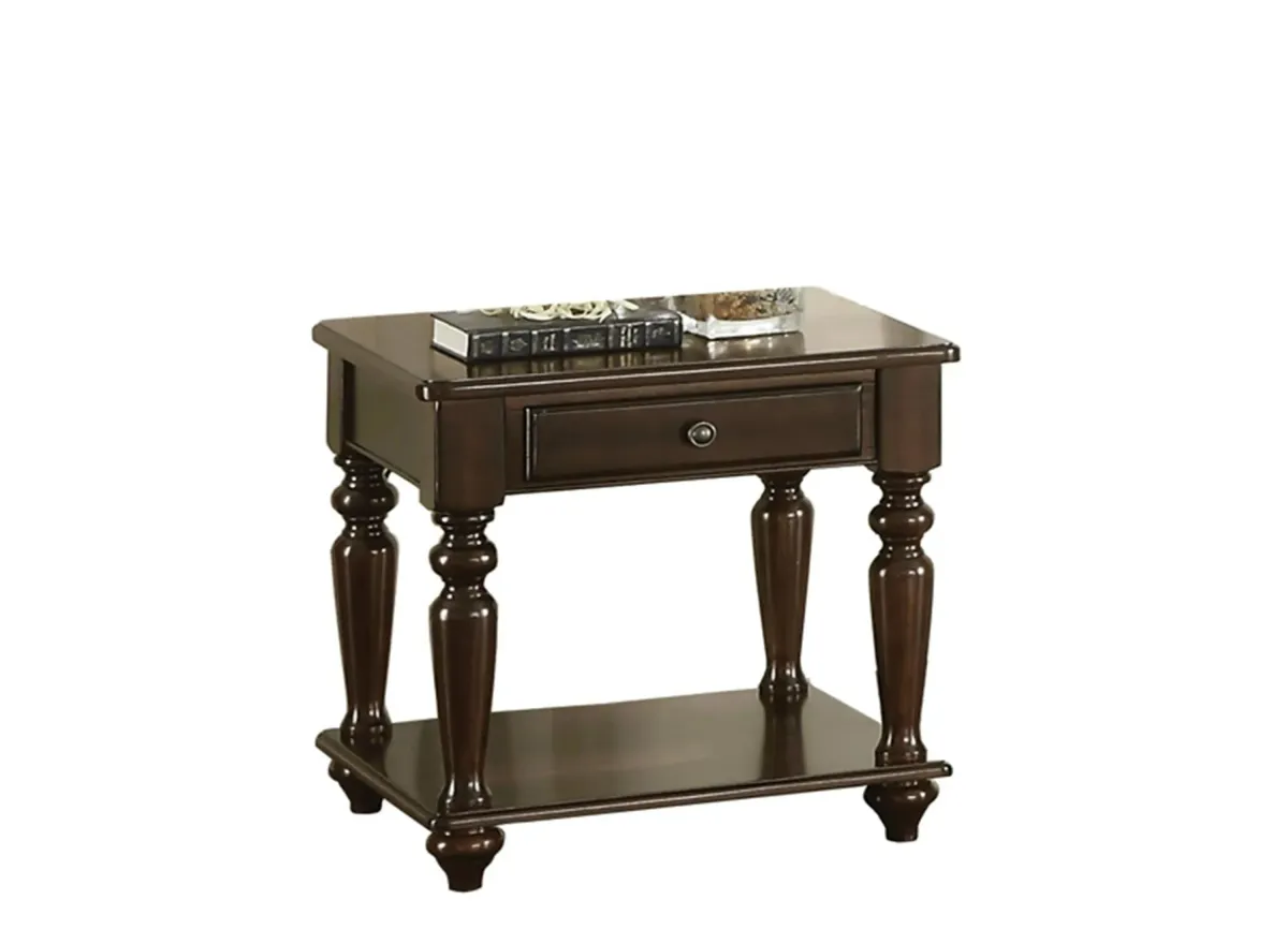 Kendall Rectangular End Table in Espresso by Homelegance