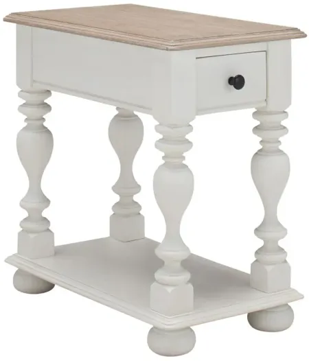 Harcourt Chairside Table in White by Riverside Furniture