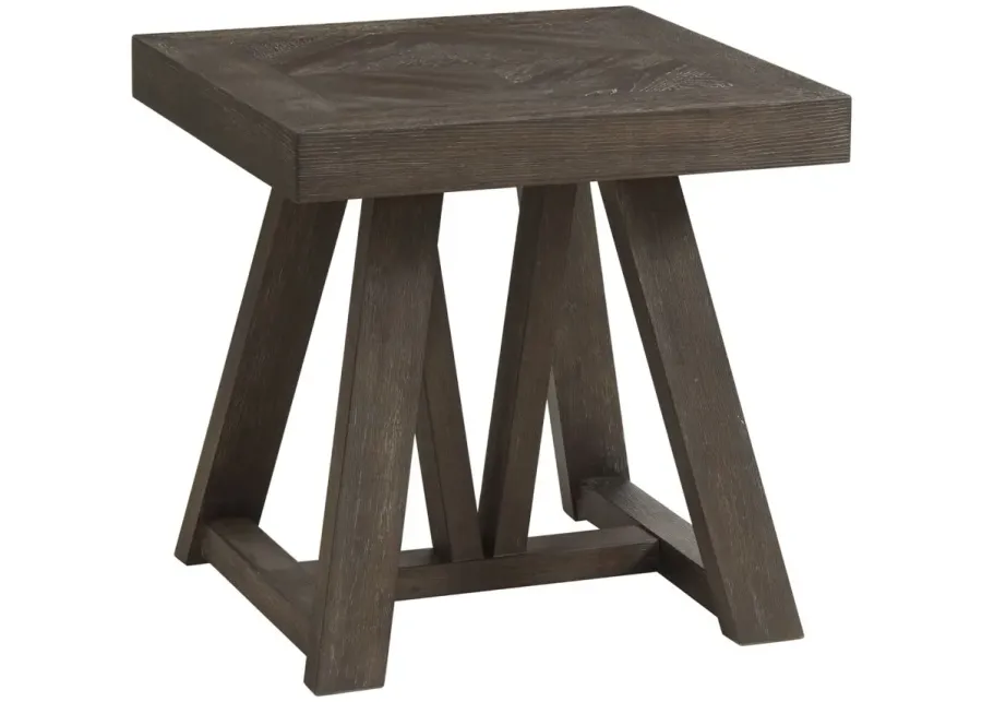 Hearst End Table in Reclaimed Chevron by Intercon