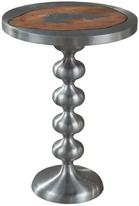 Hekman Accents Brushed Steel End Table in SPECIAL RESERVE by Hekman Furniture Company