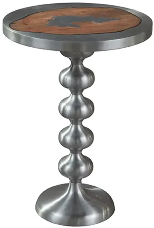 Hekman Accents Brushed Steel End Table