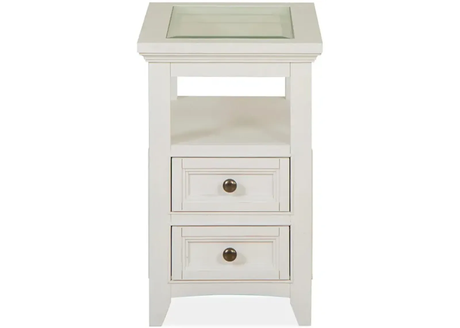 Heron Cove Rectangular Chairside Table in Chalk White by Magnussen Home