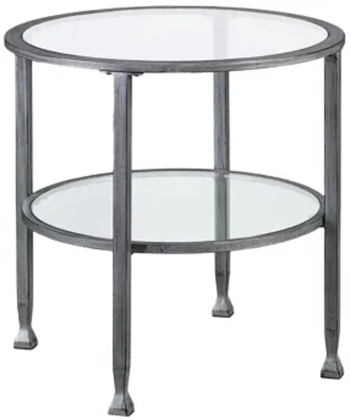 Bexley Metal/Glass Round End Table