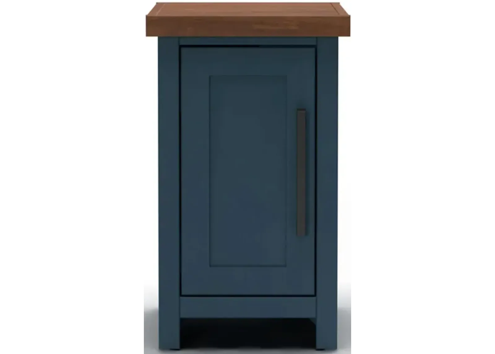 Nantucket ChairsideTable in Blue Denim and Whiskey by Legends Furniture