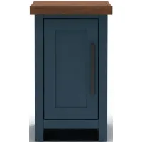 Nantucket ChairsideTable in Blue Denim and Whiskey by Legends Furniture