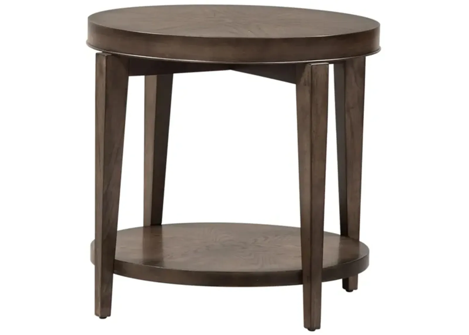 Penton Round End Table in Medium Brown by Liberty Furniture