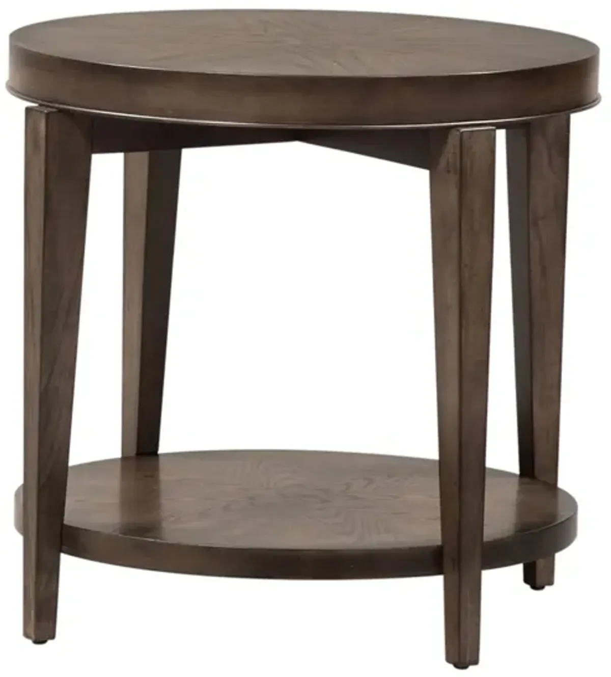 Penton Round End Table in Medium Brown by Liberty Furniture