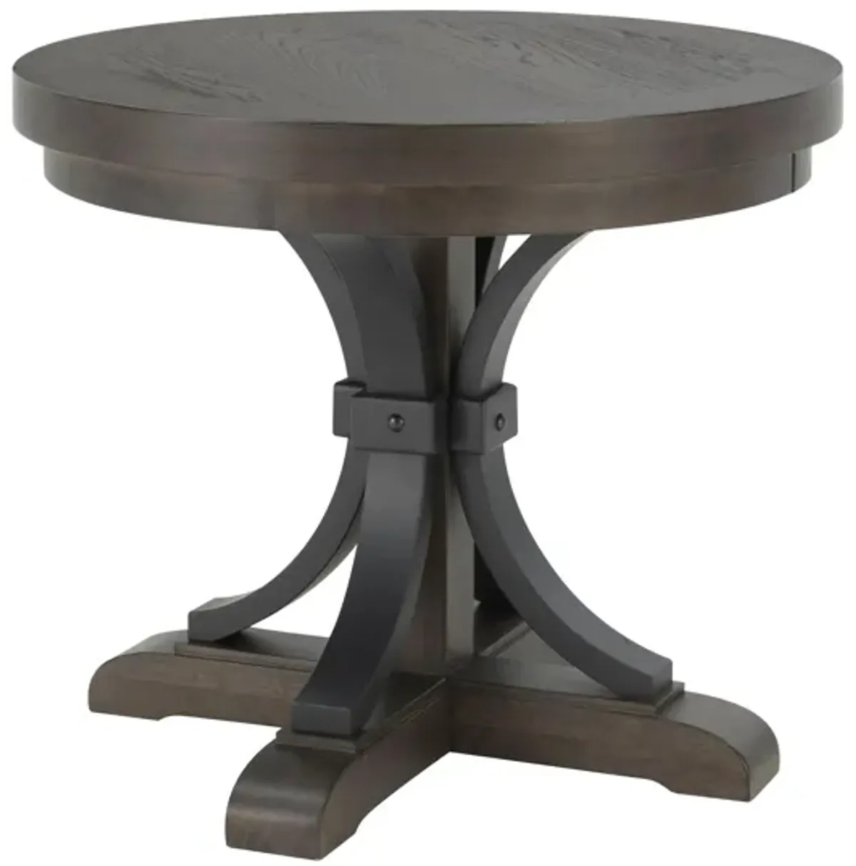 Halloway Round End Table in Espresso by Davis Intl.