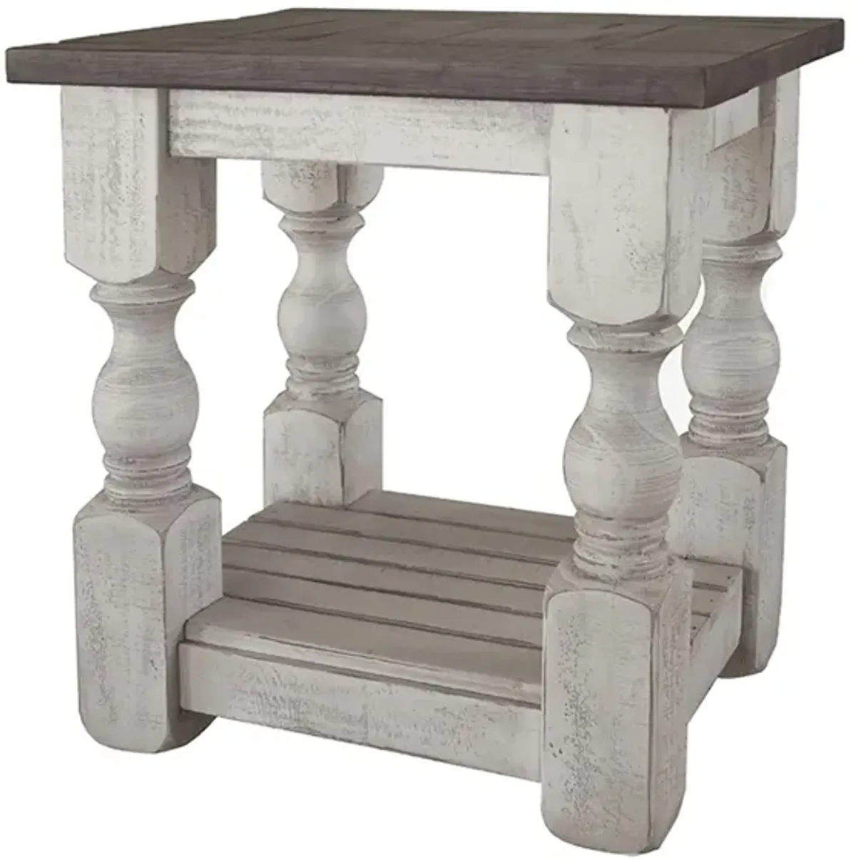 Stone Rectangular Chairside Table