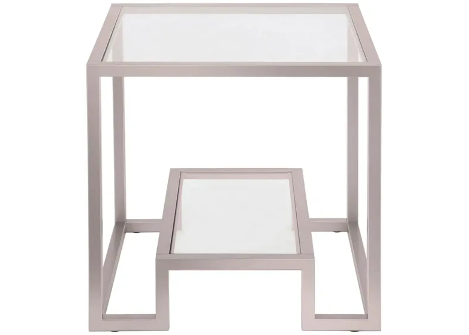 Vicky Square Side Table in Satin Nickel by Hudson & Canal