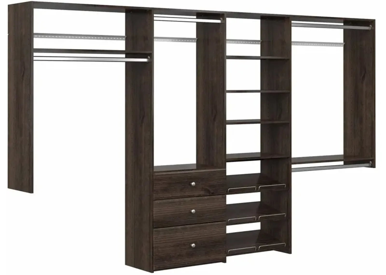 Allen Dual Tower Deluxe Closet Kit in Truffle by Easy Track