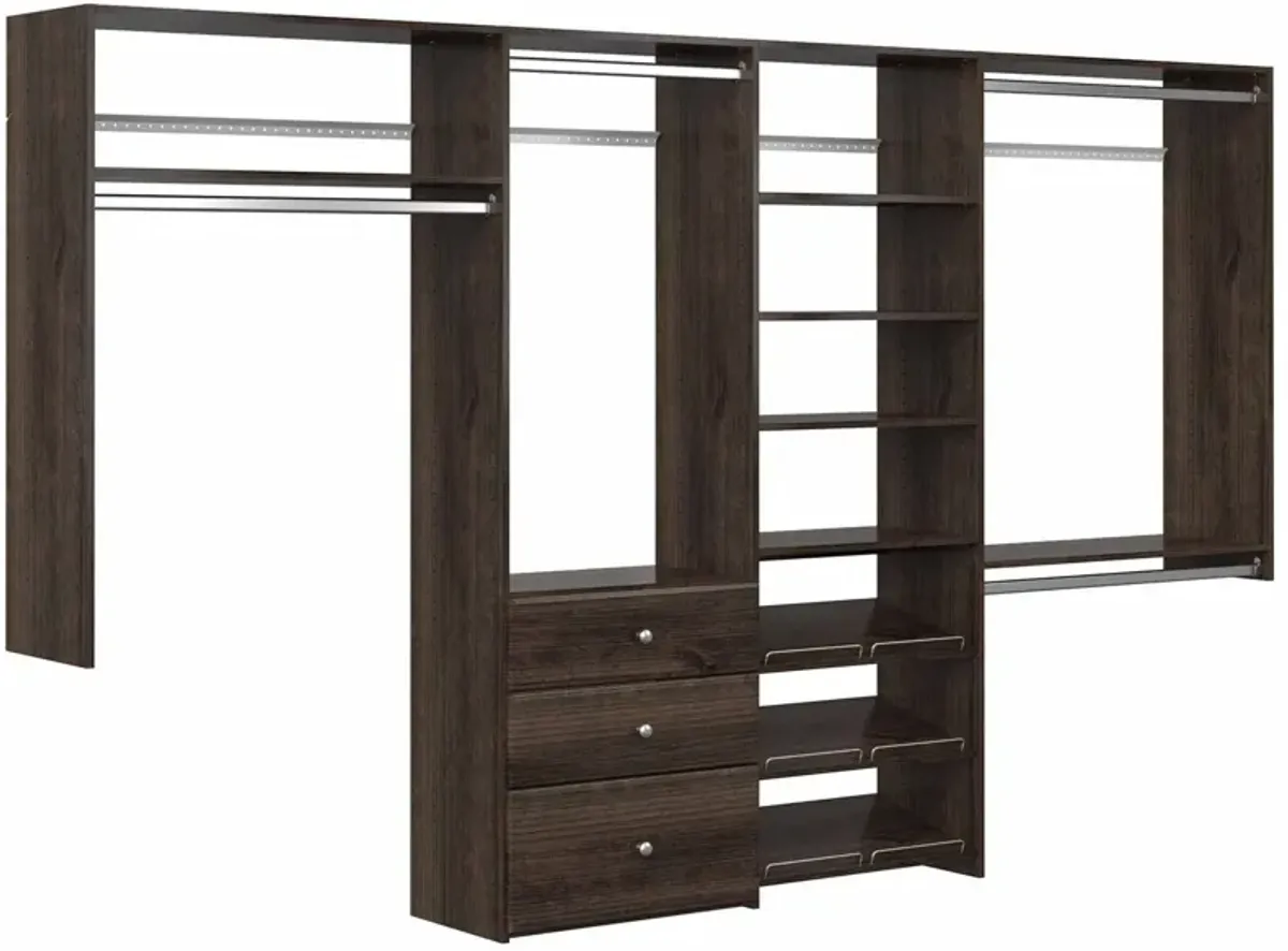 Allen Dual Tower Deluxe Closet Kit in Truffle by Easy Track