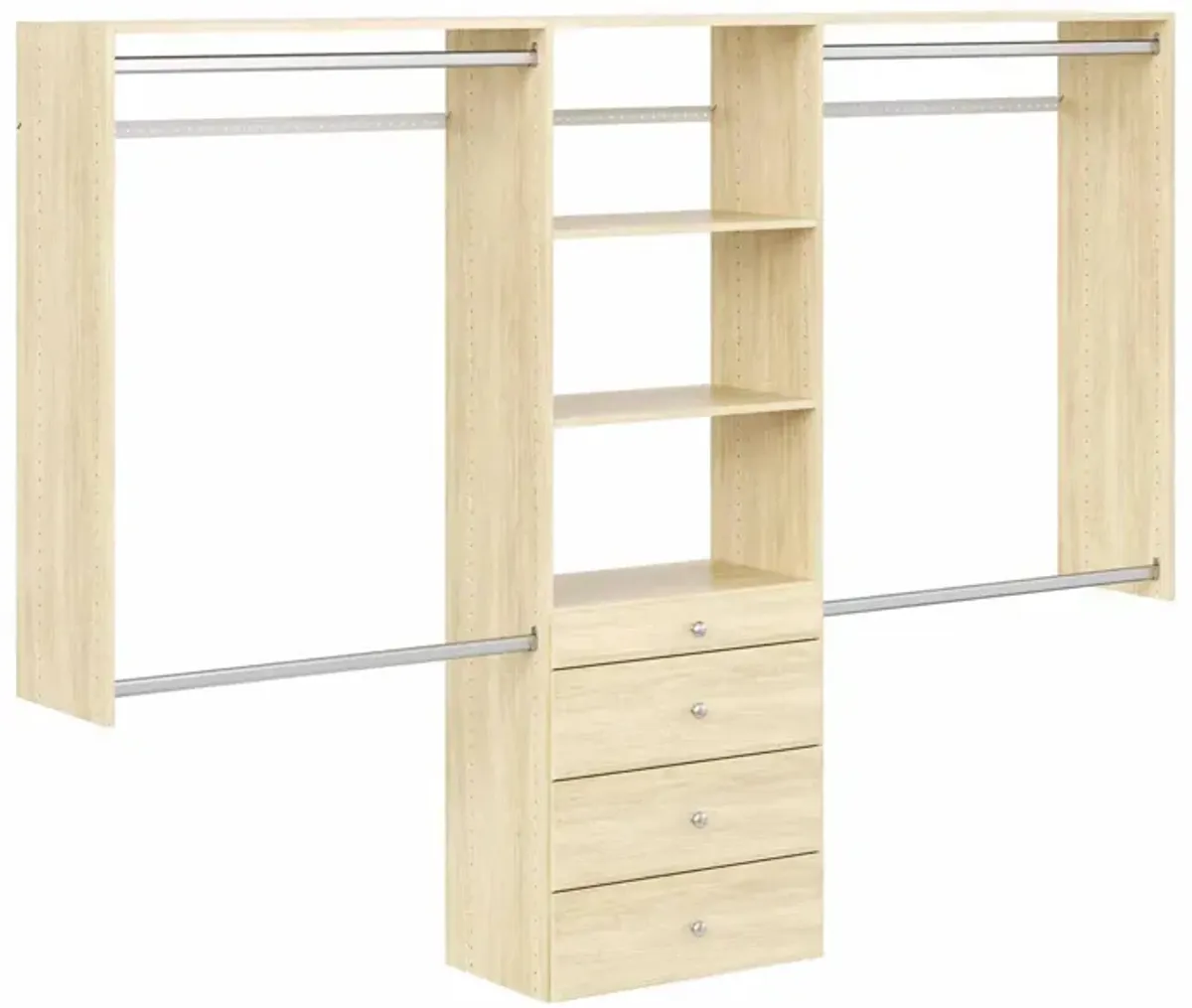 Allen Premium Closet Kit + Drawers in Honey Blonde by Easy Track