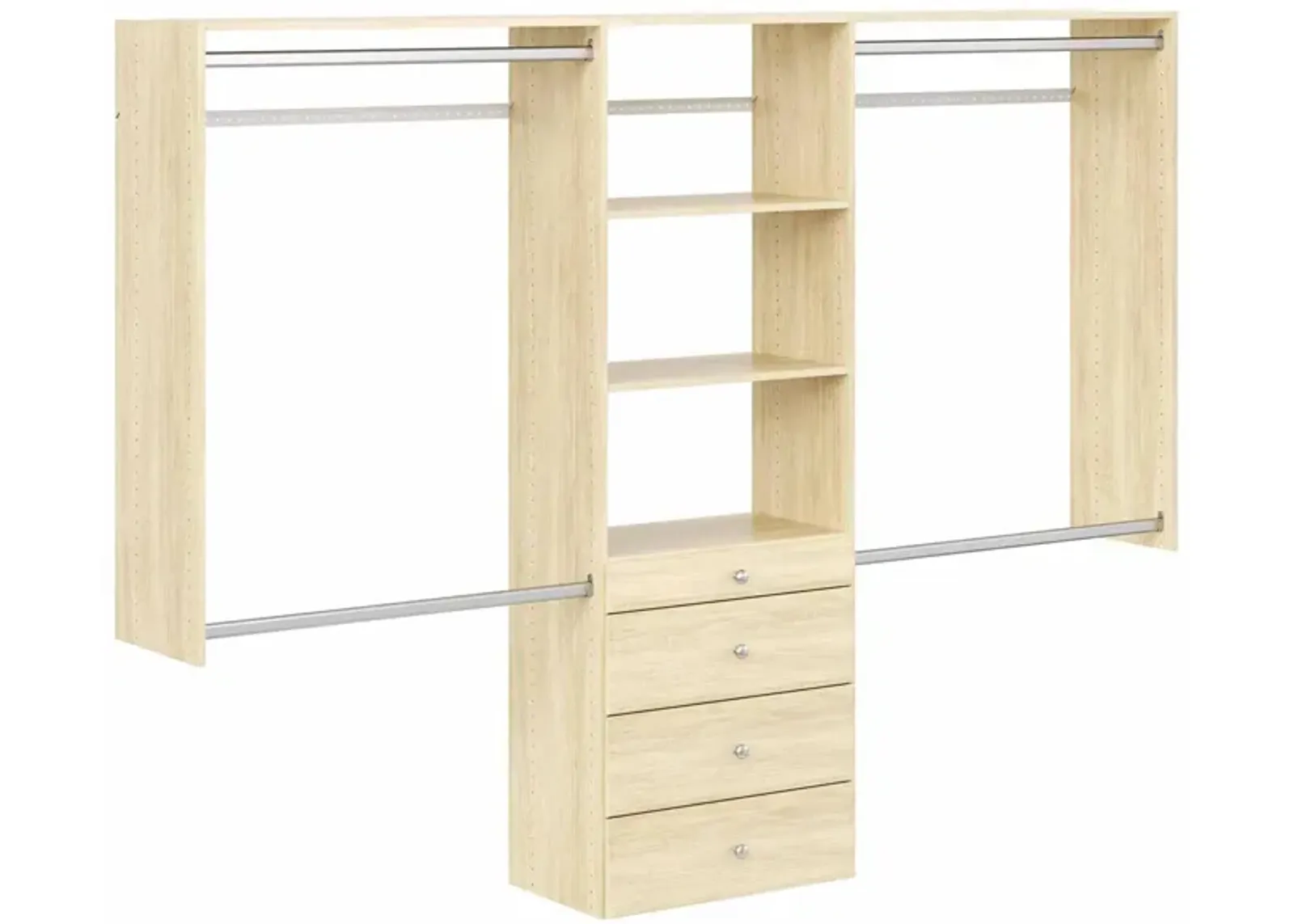 Allen Premium Closet Kit + Drawers in Honey Blonde by Easy Track