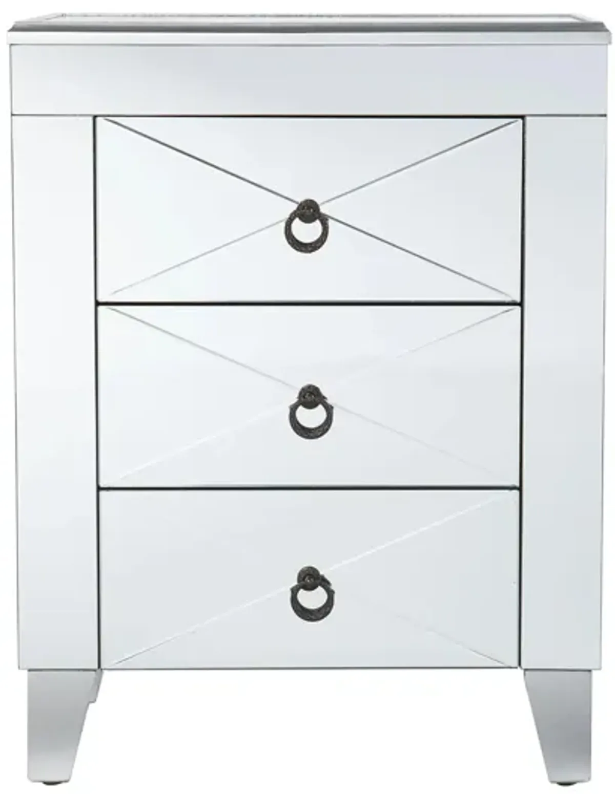 Painswick Mirrored Side Table in Silver by SEI Furniture