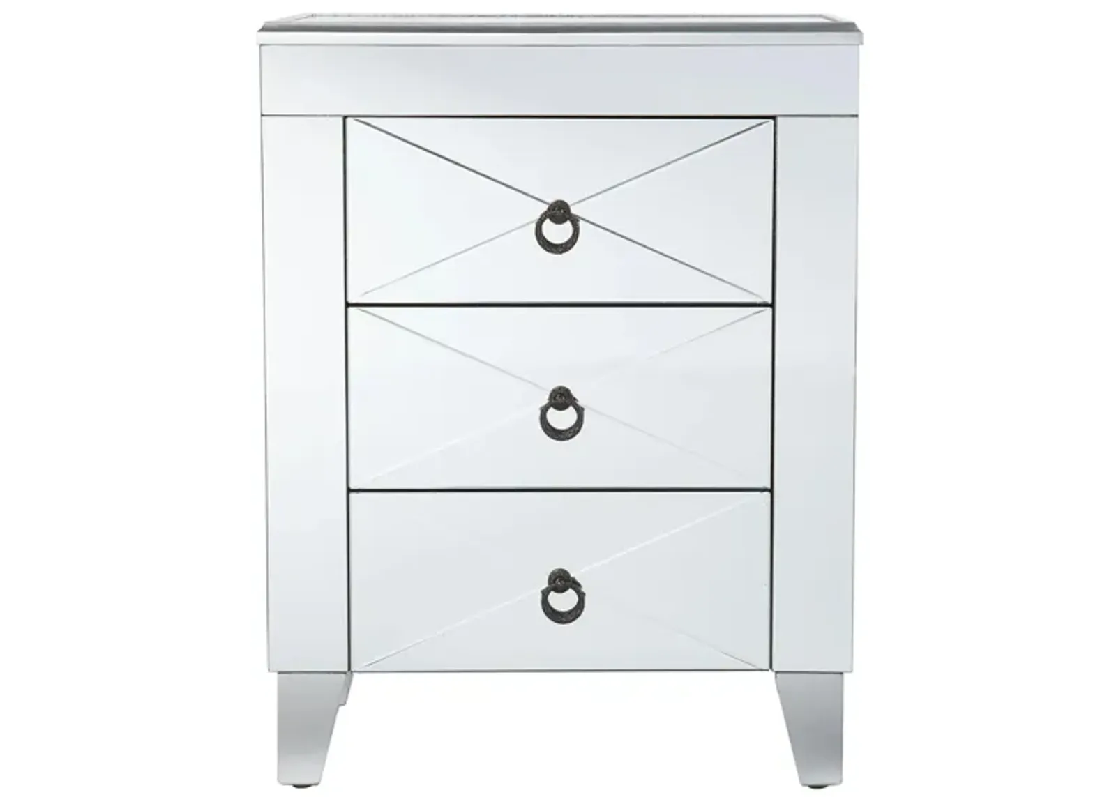 Painswick Mirrored Side Table in Silver by SEI Furniture