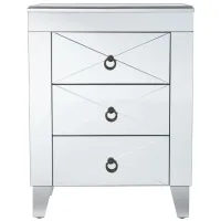 Painswick Mirrored Side Table in Silver by SEI Furniture