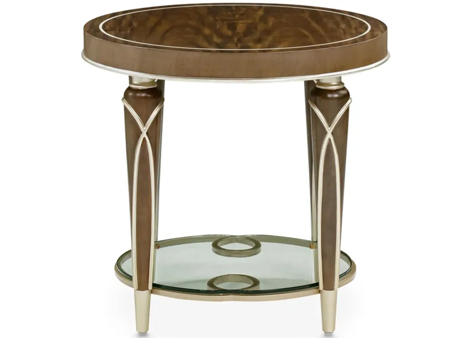 Villa Cherie End Table in Hazelnut by Amini Innovation