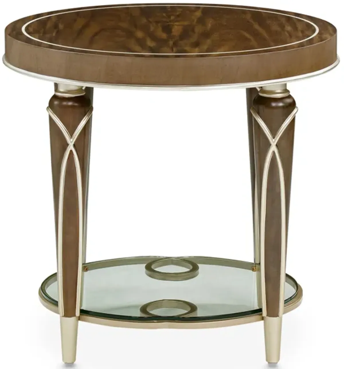 Villa Cherie End Table in Hazelnut by Amini Innovation