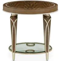 Villa Cherie End Table in Brown by Amini Innovation