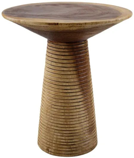 Duma Trembesi Side End Table in Natural by New Pacific Direct