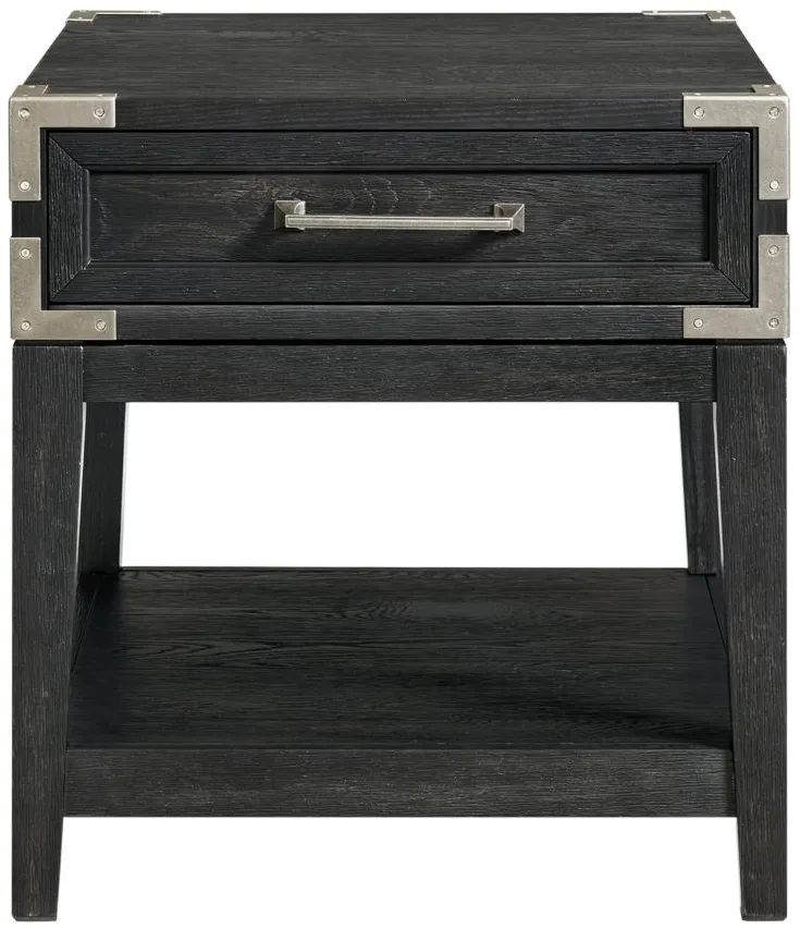Laguna End Table in Weathered Steel by Intercon